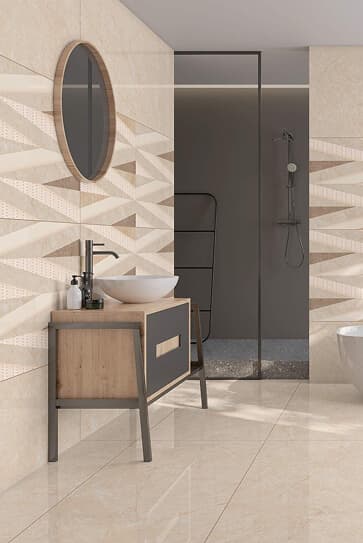 Modern interior with epoxy flooring